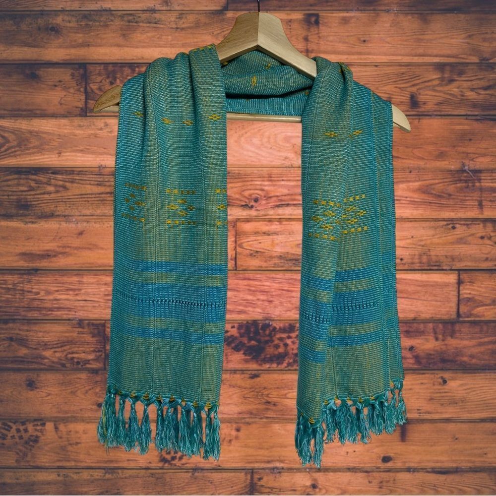5 for $25🔥Knit Blue & Green Fringe Scarf‎